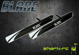 Blade 130 X - Łopaty główne Fast Flight czarno-białe plastikowe