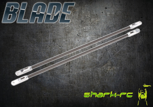 Blade 300 CFX / 300 X - Podpory rurki ogonowej srebrne duralowe